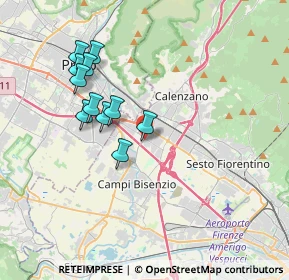 Mappa Via del Biancospino, 50010 Campi Bisenzio FI, Italia (3.47455)