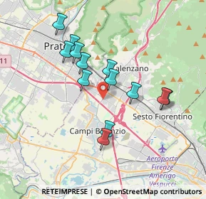 Mappa Via del Biancospino, 50010 Campi Bisenzio FI, Italia (3.33077)