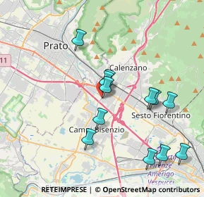 Mappa Via del Biancospino, 50010 Campi Bisenzio FI, Italia (3.85917)