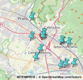 Mappa Via del Biancospino, 50010 Campi Bisenzio FI, Italia (3.72538)