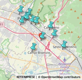 Mappa Via del Biancospino, 50010 Campi Bisenzio FI, Italia (3.74583)