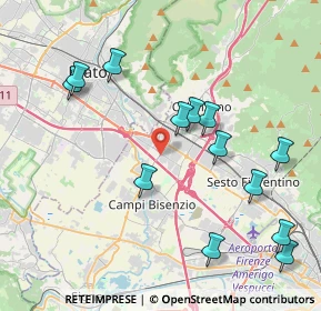 Mappa Via del Biancospino, 50010 Campi Bisenzio FI, Italia (4.46923)