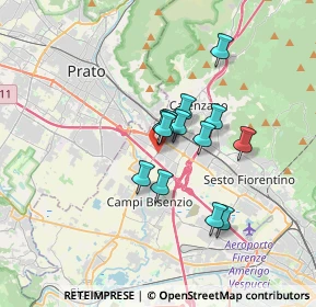 Mappa Via del Biancospino, 50010 Campi Bisenzio FI, Italia (2.53615)