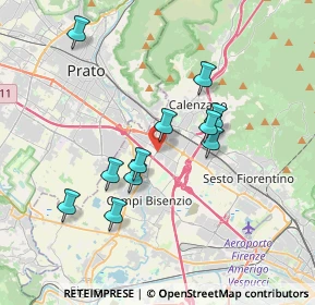 Mappa Via del Biancospino, 50010 Campi Bisenzio FI, Italia (3.35)