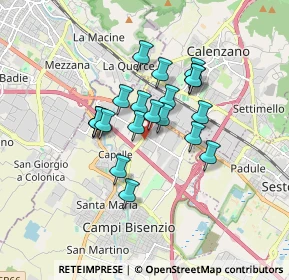 Mappa Via del Biancospino, 50010 Campi Bisenzio FI, Italia (1.2775)