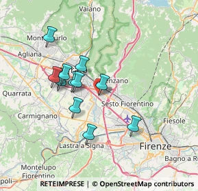 Mappa Via del Biancospino, 50010 Campi Bisenzio FI, Italia (6.18417)