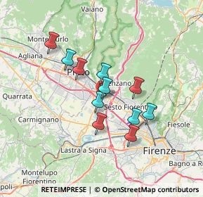 Mappa Via del Biancospino, 50010 Campi Bisenzio FI, Italia (5.64364)