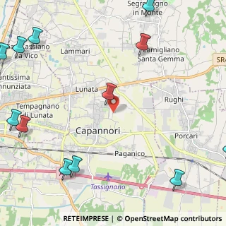 Mappa Via del Fontana, 55012 Capannori LU, Italia (3.56917)