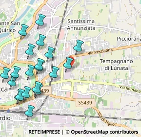 Mappa Via di Tempagnano, 55100 Arancio LU, Italia (1.2815)