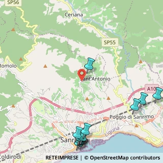 Mappa Strada Poggio Radino, 18038 Sanremo IM, Italia (3.27167)