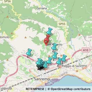 Mappa Strada Poggio Radino, 18038 Sanremo IM, Italia (2.0275)