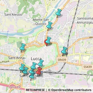 Mappa Via San Leonardo, 55100 Lucca LU, Italia (1.29533)