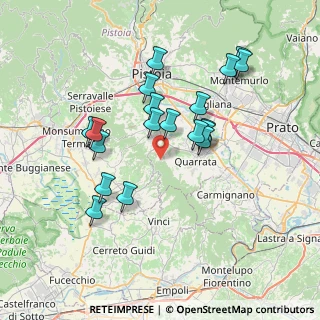 Mappa Via Guado o Granchiaie, 51039 Quarrata PT, Italia (6.91211)