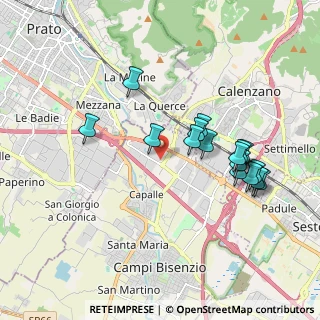 Mappa Via del Pantano, 50013 Campi Bisenzio FI, Italia (1.85688)
