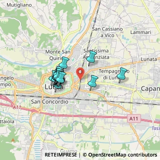 Mappa Viale Castruccio Castracani, 55100 Arancio LU, Italia (1.37056)