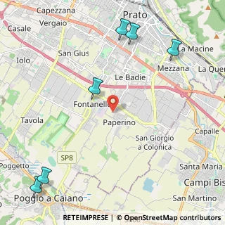 Mappa Via Giulio Gacci, 59100 Prato PO, Italia (3.71364)