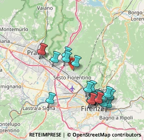 Mappa Via del Borgo, 50019 Sesto Fiorentino FI, Italia (7.81263)