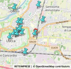 Mappa Viale Castruccio Castracani, 55100 Lucca LU, Italia (1.11133)