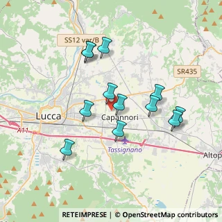 Mappa Via Domenico Chelini Roma, 55012 Capannori LU, Italia (3.43)