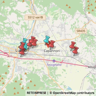 Mappa Via Domenico Chelini Roma, 55012 Capannori LU, Italia (3.72583)