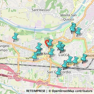 Mappa Via Angeloni Carlo, 55100 Lucca LU, Italia (1.115)