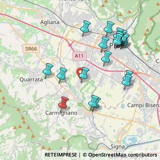 Mappa Via Pratesi Brunetto, 59100 Prato PO, Italia (4.4555)