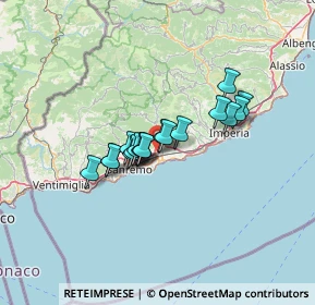 Mappa Via Periane, 18018 Taggia IM, Italia (8.97833)