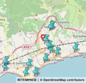 Mappa Via Periane, 18018 Taggia IM, Italia (2.46571)