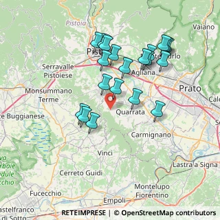 Mappa Via Montemagno, 51039 Quarrata PT, Italia (7.3795)