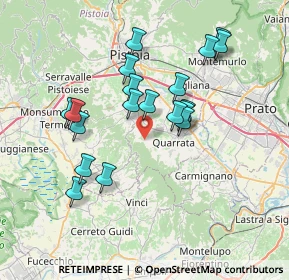 Mappa Via Montemagno, 51039 Quarrata PT, Italia (6.87105)