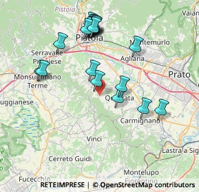 Mappa Via Montemagno, 51039 Quarrata PT, Italia (8.0785)