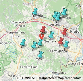 Mappa Via Montemagno, 51039 Quarrata PT, Italia (7.28125)
