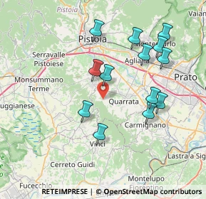 Mappa Via Montemagno, 51039 Quarrata PT, Italia (7.62)