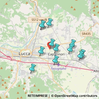 Mappa Via Vicinale di Orzali, 55012 Capannori LU, Italia (3.51)
