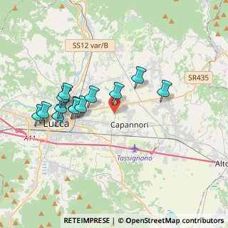 Mappa Via Vicinale di Orzali, 55012 Capannori LU, Italia (3.65154)