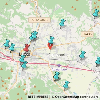 Mappa Via Vicinale di Orzali, 55012 Capannori LU, Italia (5.91313)