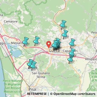 Mappa Via per Corte Pistelloni, 55100 Lucca LU, Italia (6.21625)