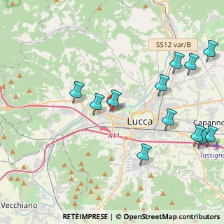 Mappa Via per Corte Pistelloni, 55100 Lucca LU, Italia (5.075)