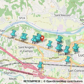 Mappa Via per Corte Pistelloni, 55100 Lucca LU, Italia (1.007)