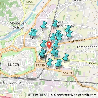 Mappa Via per Corte Capecchi, 55100 Lucca LU, Italia (0.6925)