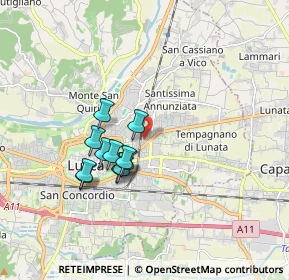 Mappa Via per Corte Capecchi, 55100 Lucca LU, Italia (1.44636)