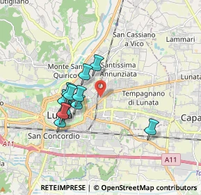 Mappa Via per Corte Capecchi, 55100 Lucca LU, Italia (1.54909)