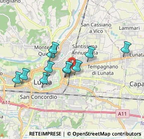 Mappa Via per Corte Capecchi, 55100 Lucca LU, Italia (1.61)