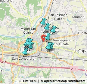 Mappa Via per Corte Capecchi, 55100 Lucca LU, Italia (1.31462)