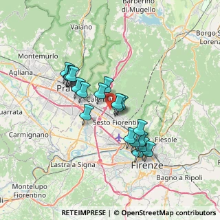 Mappa Via del Gufo, 50041 Calenzano FI, Italia (6.0725)