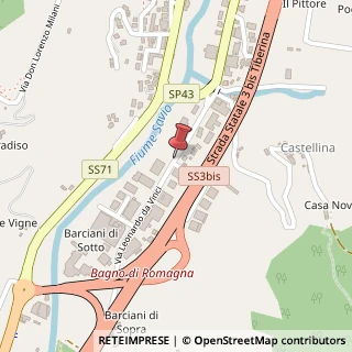 Mappa Via Leonardo da Vinci, 24, 47021 Bagno di Romagna, Forlì-Cesena (Emilia Romagna)