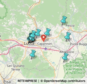 Mappa Via dei Marchi, 55012 Capannori LU, Italia (5.74857)