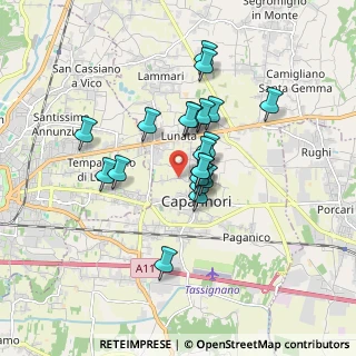 Mappa Via dei Marchi, 55012 Capannori LU, Italia (1.3625)
