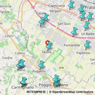 Mappa Via Pompeo Ciotti, 59100 Prato PO, Italia (3.386)