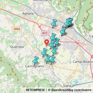 Mappa Via Pompeo Ciotti, 59100 Prato PO, Italia (3.31375)